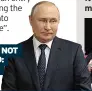  ?? ?? YOU’RE NOT INVITED: Vladimir Putin