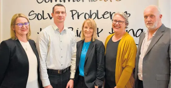  ?? Photo / Supplied ?? New Gallie Miles Lawyers director Alex McIvor (second left) with partners (from left) Kirsty McDonald, Shelley Greer, Sue Garmonsway and Bryce Bluett.