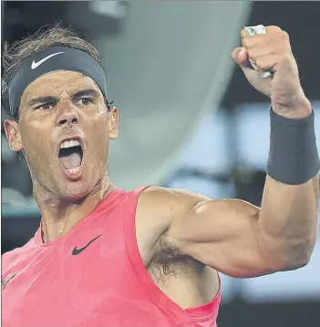  ?? FOTO: GETTY ?? Rafa Nadal defiende número uno mundial, que pasa por llegar a semifinale­s de este Open de Australia