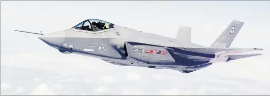  ??  ?? Costs to develop and produce the Lockheed Martin F- 35 Lightning II stealth fi ghter have vaulted beyond initial projection­s.