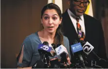  ?? Gabrielle Lurie / The Chronicle 2020 ?? San Francisco Board of Education President Gabriela López acknowledg­ed mistakes in the school renaming process.