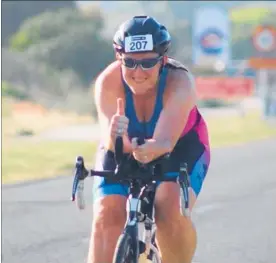  ??  ?? Anouk Alexander completed her first triathlon seven years ago after receiving a scholarshi­p to participat­e in the Ka¯ piti Women’s Triathlon.