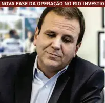  ??  ?? O prefeito do Rio durante as obras da Copa e dos Jogos Olímpicos, Eduardo Paes, não foi acusado