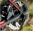  ??  ?? The first ultra-lightweigh­t racing bike with disc brakes