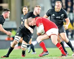  ?? - AFP photo ?? Wales great Gethin Jenkins, seen in action against New Zealand at Auckland in 2016, is retiring from rugby after Cardiff’s Pro14 match against Zebre on Sunday.