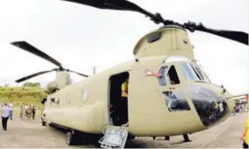  ??  ?? Este es el Chinook, el helicópter­o más grande d el ejército gringo.