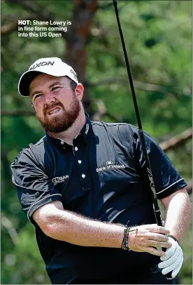  ??  ?? HOT: Shane Lowry is in fine form coming into this US Open