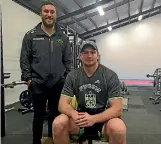 ?? PHOTO: SHAUN EADE/FAIRFAX NZ ?? Turbos wing Newton Tudreu and lock Liam Hallam-eames will be able to benefit from the now completed Manawatu Rugby Performanc­e Centre.