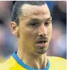  ??  ?? NO SWEDE RETURN Zlatan