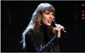  ?? DIMITRIOS KAMBOURIS — GETTY IMAGES ARCHIVES ?? Pop star Taylor Swift will speak at the New York University commenceme­nt ceremony this month and receive an honorary doctorate of fine arts.