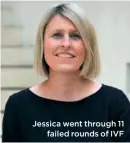  ??  ?? Jessica went through 11 failed rounds of IVF