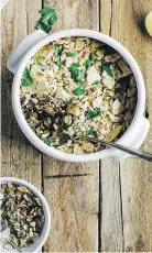  ??  ?? “This hot dish bursts with the flavour of the Moroccan spice mix ras el hanout,” Molly Yeh writes of her Wild Rice Hotdish.