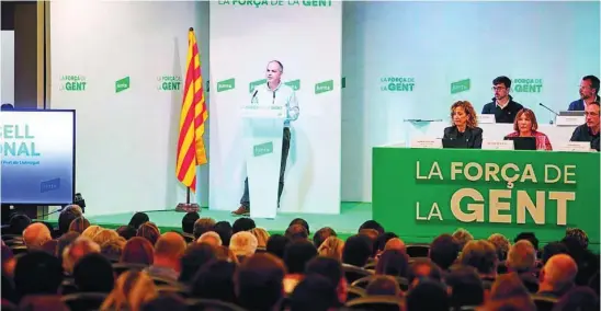  ?? JUNTS ?? El secretario general, Jordi Turull, ayer en el Consejo Nacional