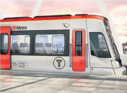 ??  ?? How tram trains will look on the Metro