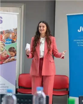  ?? ?? Chloe Cauchi won the JCI Malta Public Speaking Competitio­n 2022