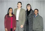  ?? Picture: JUDY DE VEGA ?? ALL SMILES: Among those at the Hope Factory’s fundraiser at the Radisson Blu Hotel last week were, from left, Lorusha Athimoolam, Marvin Draai, Tanya Kisten and Danny Sauls