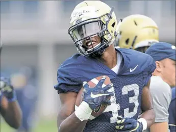  ??  ?? Jazzee Stocker has a new first name, at least to his coach and Pitt fans, but right now he is more focused on winning the free safety job while Jordan Whitehead is out.