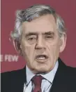  ??  ?? 0 Gordon Brown has called for action