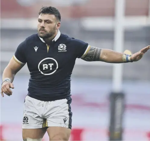  ??  ?? 0 Scotland prop Rory Sutherland has bounced back from serious injury to earn a place in Warren Gatland’s Lions squad