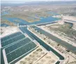  ?? COURTESY BUREAU OF RECLAMATIO­N ?? Imperial Dam, where 3.1 million acre-feet of Colorado River water is diverted annually to the Imperial Valley Irrigation District (as well as to numerous cities and irrigation districts). Winterhave­n, Calif.