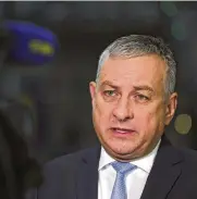  ?? OLIVIER MATTHYS/ASSOCIATED PRESS ?? Czech Trade Minister Jozef Sikela said the EU still hopes divergence­s between both parties can be solved during a Dec. 5 meeting of the task force that the U.S. and EU have set up.