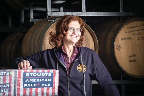  ?? PHOTO COURTESY OF STOUDTS BREWING CO. AND EVIL GENIUS BEER CO. ?? Carol Stoudt, founder of Adamstown-based Stoudts Brewing Co., is developing a new winter beer as part of the relaunch of her brand.