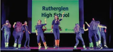  ??  ?? Dance Rutherglen High School pupils perform to ‘Shut up and Dance’