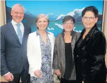  ??  ?? Pictured, from left, are Lokken College’s Rick Butler and his wife Bernedette Butler, Charlotte Cabrol and Hyatt general manager Amy Johnson.