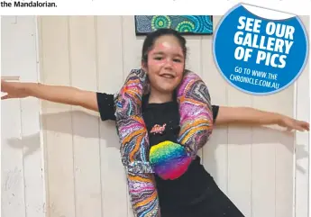  ?? Pictures: Social Media ?? Eadie dressed as the Rainbow Serpent.