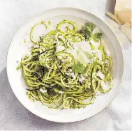  ??  ?? Pesto & Zucchini Noodles Pasta