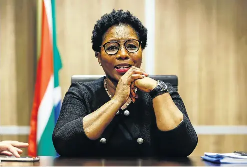  ?? Picture: Moeletsi Mabe ?? Public service &amp; administra­tion minister Ayanda Dlodlo says a reconfigur­ed government means cabinet membership will come down to ‘survival of the fittest’.