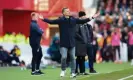  ?? ?? Jesse Marsch’s final match in charge was a defeat at Nottingham Forest on Sunday. Photograph: Simon Davies/ProSports/Shuttersto­ck