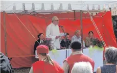  ?? FOTO: RUDOLF STORZ ?? Pfingsten wurde auf dem Honberg gefeiert.