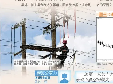  ?? 市場憧憬內地新電改在­2017年進入新一輪­高峰期有關，將擴大售電市場。（法新社圖片） ?? 網民分享〉〉香港討論區亂炒一通