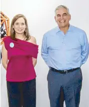  ??  ?? Ayala Corporatio­n chairman and CEO Jaime Augusto Zobel de Ayala (right) and with Art Fair co-founder Lisa Periquet