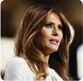  ??  ?? “We want our children … to know that the only limit to the height of your achievemen­ts is the reach of your dreams and your willingnes­s to work for them.” Melania Trump (this was a portion of her remarks revealed to have been taken from Michelle...