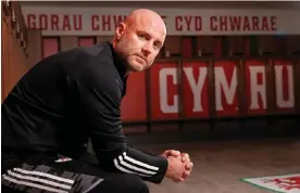  ?? Photograph: Tom Jenkins/The Observer ?? Rob Page at the Football Associatio­n of Wales headquarte­rs near Cardiff.