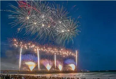  ?? PHOTO: JOHN KIRK-ANDERSON/STUFF ?? Fireworks at last year’s New Brighton Pier Guy Fawkes display.