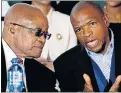  ??  ?? CLOSE COHORTS: Jacob Zuma, left, with Supra Mahumapelo in June last year