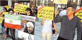  ??  ?? Die Demonstran­ten forderten den Sturz von Hassan Rouhani