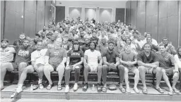  ?? BRENDA TRACY VIA TWITTER/COURTESY ?? Rape survivor and activist Brenda Tracy met with members of the University of Miami football team and coaching staff last week.