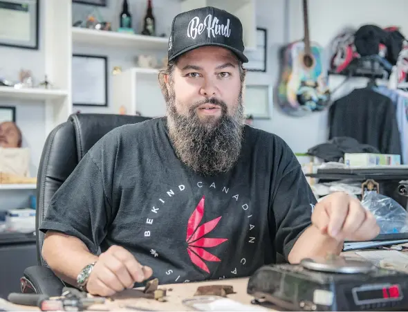  ?? — CORUS ?? The History channel will take an up-close look at life at Bob Kay’s BeKind Okanagan Growers and Compassion Club marijuana dispensary in Kelowna during the new reality TV series Bud Empire. The show premieres June 5.