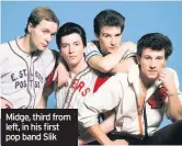  ??  ?? Midge, third from left, in his first pop band Slik
