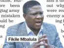  ??  ?? Fikile Mbalula