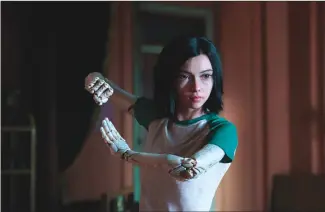  ?? Associated Press photo ?? This image released by Twentieth Century Fox shows the character Alita, voiced by Rosa Salazar, in a scene from “Alita: Battle Angel.”