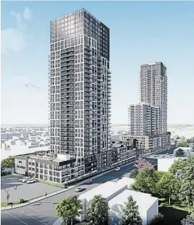  ?? REINDERS + LAW LTD. IMAGE ?? Rendering of a proposed developmen­t on Victoria Street North in Kitchener that was approved by council on Monday.