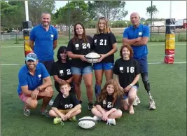  ?? (Photo C. B.) ?? Première prise de contact à la base nature où le rugby se féminise.