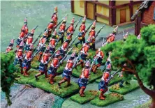  ??  ?? LEFT
The British Converged Grenadiers took the wrong path in the wood but coming in from the north will play to their advantage.