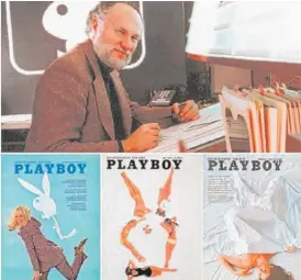  ?? SUN- TIMES FILES ?? Art Paul, pictured in the 1970s, designed the famous Playboy bunny symbol in 1953 and incorporat­ed it into the magazine’s cover in various configurat­ions.