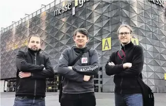  ?? LUKAS LORBER ?? Rene Fasching, Thomas Rossmann und Kurt Mauerhofer organisier­en die 50. VulkanLAN